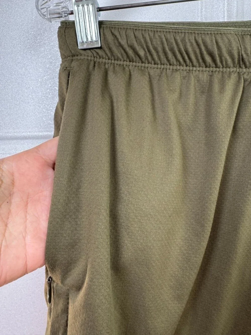ASRV Mens Olive Green Trainlite Liner Technical Training Shorts Size Medium